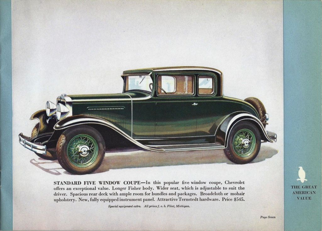 1931 Chevrolet Full Line Brochure Page 12